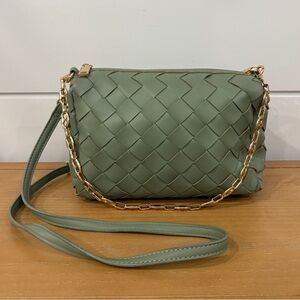 Urban Expressions Green Woven Shoulder Bag